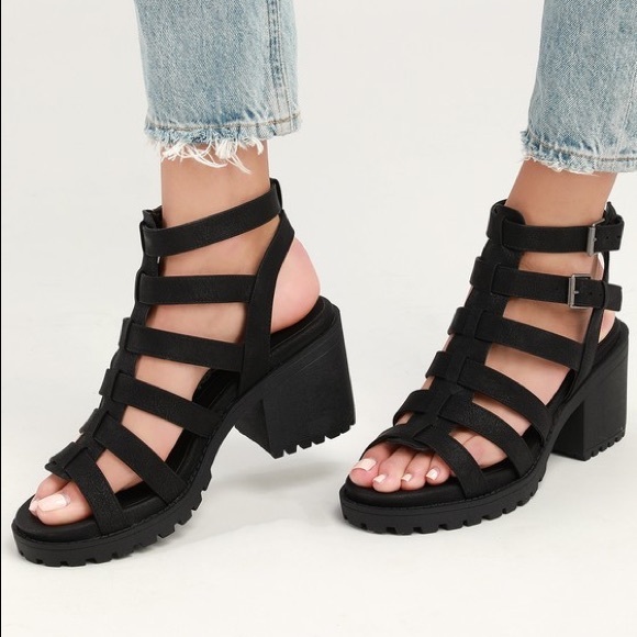 NWOT Chinese Laundry Fun Stuff Chunky Strap Sandal BLACK - SIZE 8 - Picture 9 of 10